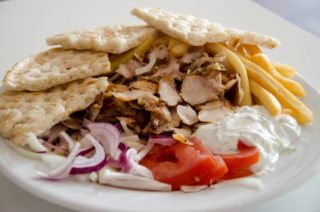 Pork gyros portion Gyropolis Makedonska delivery