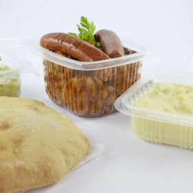 Baked beans with smoked sausage delivery