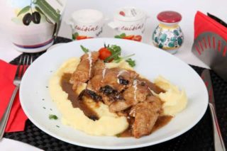 Veal Escalope With Dry Plums And Marsala Wine Lorenzo i Kakalamba delivery