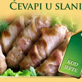 Ćevapi u slanini 210 rsd Ćevapi u slanini