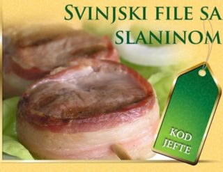 Pork filet in bacon Roštilj Kod Jefte na Bulevaru delivery