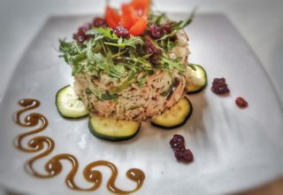 Risotto with chicken and cranberries Garden food & bar delivery