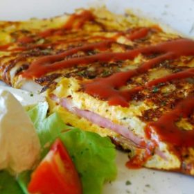 Omelet pizza delivery