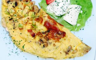 Omelet with bacon and vegetables Panter delivery