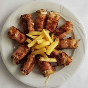 Rolovani pileći ražnjić