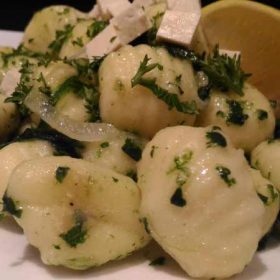 Gnocchi con spinaci