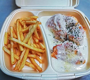 Chicken in four kinds of cheese sauce delivery