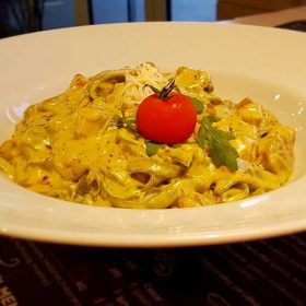 Pollo e pesto pasta