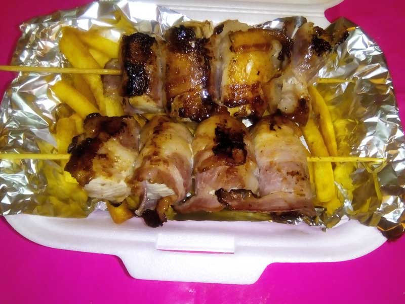 Rolled chicken kabob small portion delivery