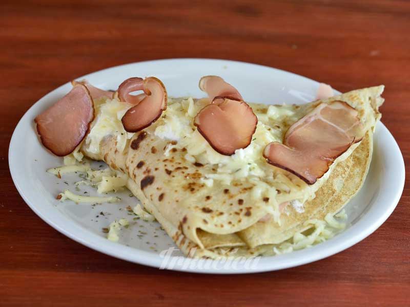 12. Crepe with prosciutto, cheese and sour cream delivery
