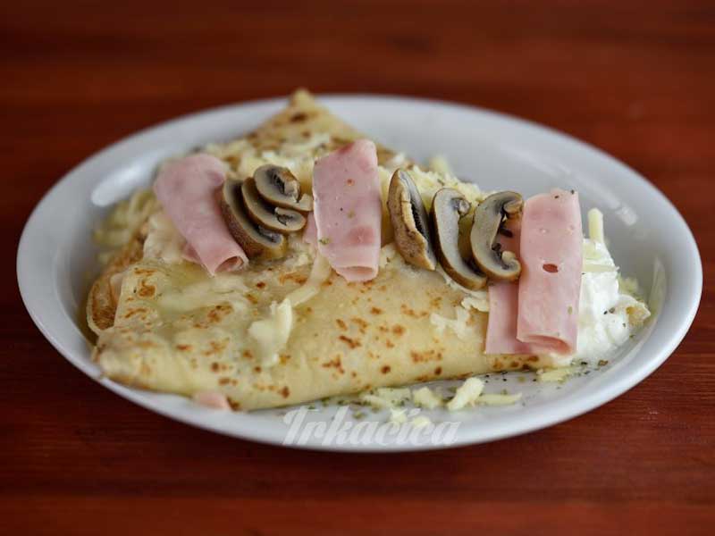 2. Crepe with ham, cheese, sour cream and mushrooms delivery