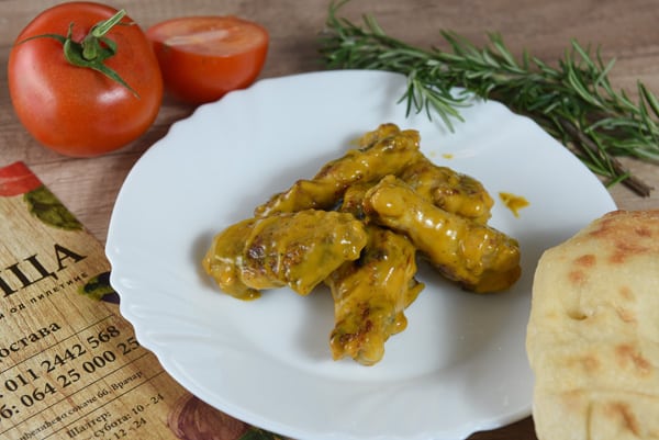 Chicken wings with mustard and honey delivery