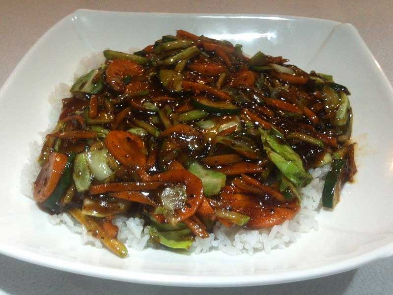 Vegetables in soy sauce delivery
