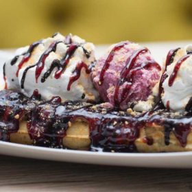 Forest fruit waffle delivery