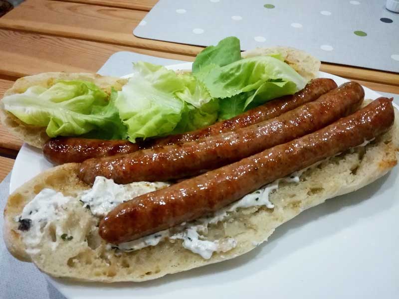 Smoked sausage delivery