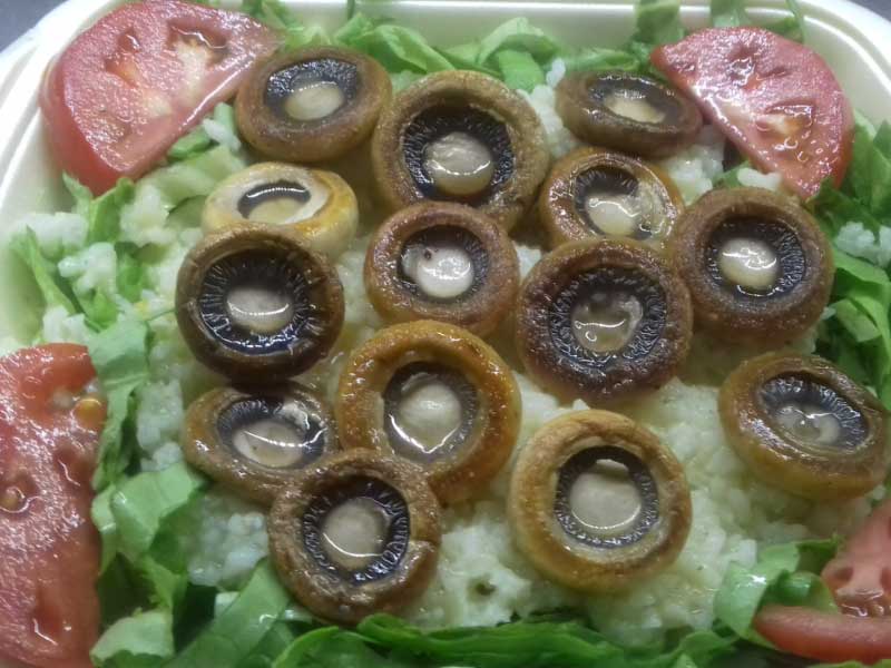 Grilled mushrooms - meal delivery