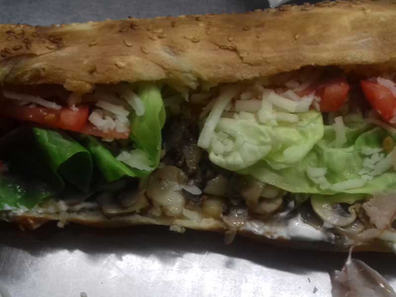 Sandwich with mushrooms delivery