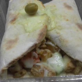 Tortilla with chicken, grilled vegetables, cheese delivery
