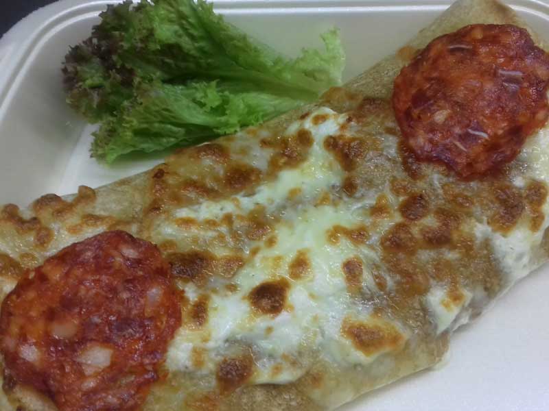Baked pancake kulen, sour cream, cheese delivery