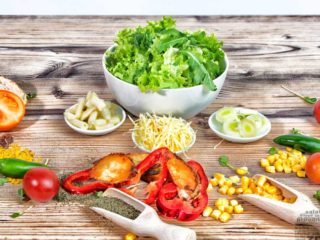 Colorful salad delivery