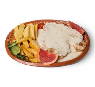 Turkey in sauce of four kinds of cheese Konoba Akustik delivery