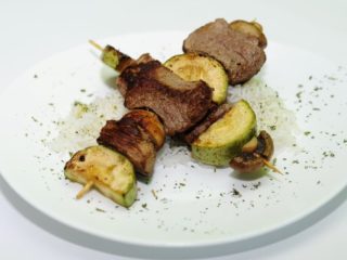 Kabob with beef and vegetables delivery