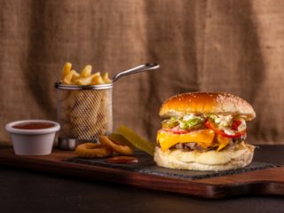 Cheese burger Brunch burger bar delivery
