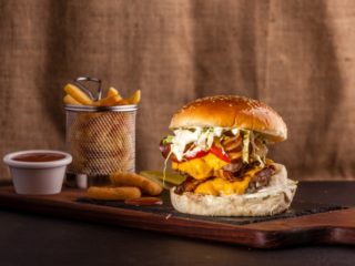 Double burger Brunch burger bar delivery