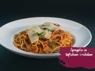 Špagete sa biftekom i rukolom Brunch Merkator dostava