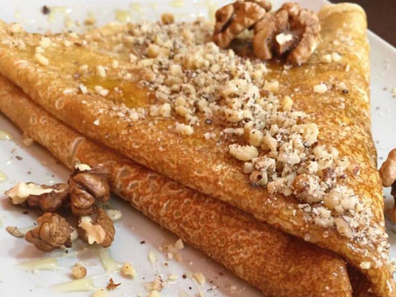 Pancakes with honey and walnuts delivery