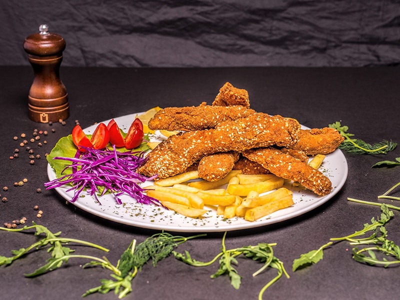 Fried chicken sticks with sesame delivery