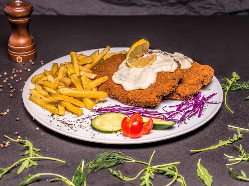 Fried chicken breasts delivery