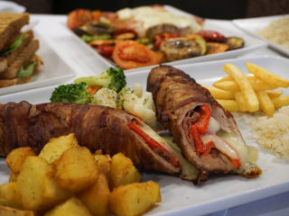 Stuffed rolled chicken with french fries Restoran Ž delivery