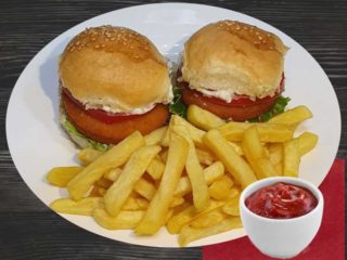 Fishburgers with french fries Salaš 011 Banovo Brdo delivery