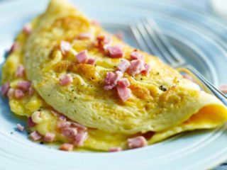 Omelet ham and bacon delivery