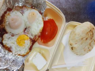 Eggs with ham delivery
