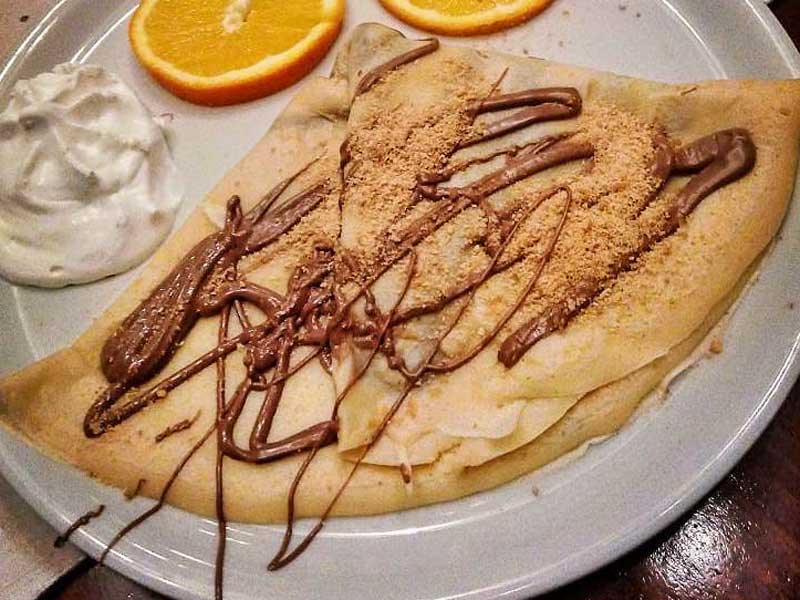 Pancake with nutella delivery