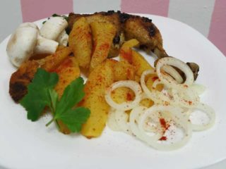 Chicken with potatoes delivery