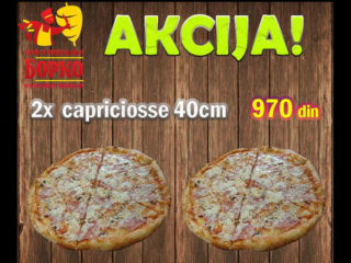 2 x Capricciosa 40 cm Giros Borko delivery