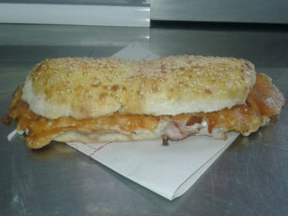 Hot sandwich with smoked neck Enjoy Fast Food delivery