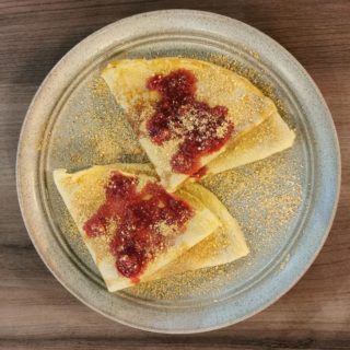 Grandma’s pancakes eurocream + plasma + raspberry delivery