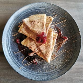 Grandma’s pancakes eurocream + plasma + cherries delivery