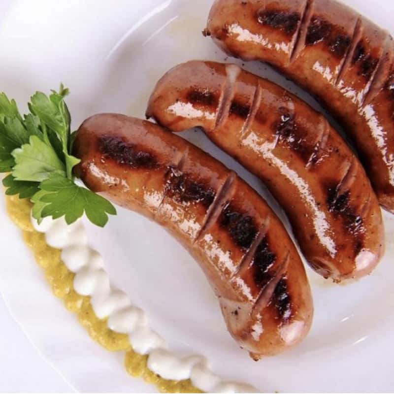 Austrian sausage with cheese delivery
