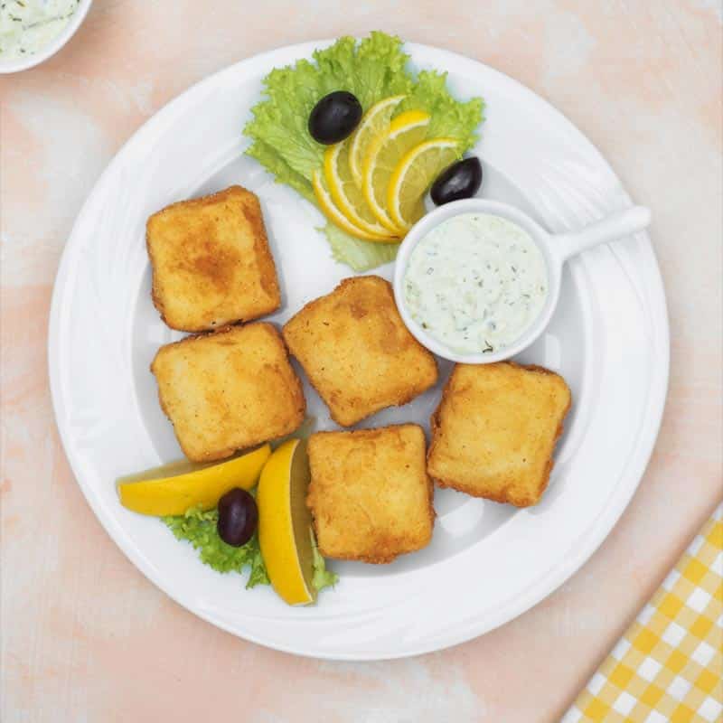 Fried feta with tartar sauce delivery