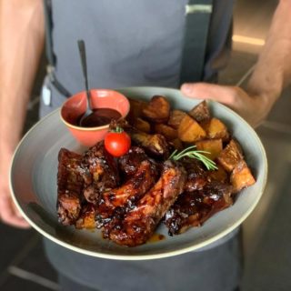 Pork ribs in bbq sauce for 2 people delivery