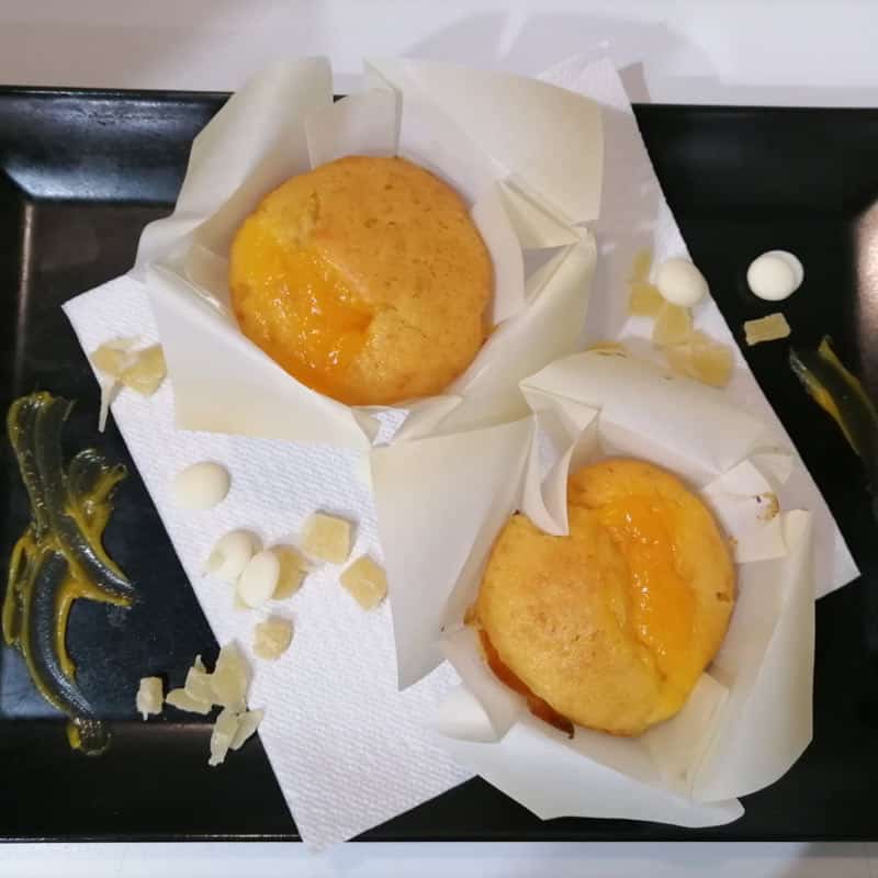 Sweet muffin orange topping delivery
