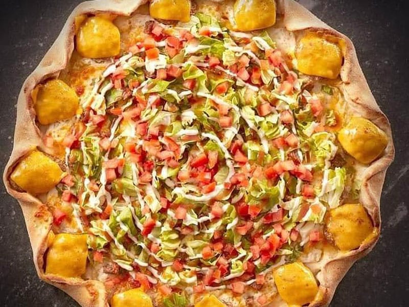 Cheeseburger pizza delivery