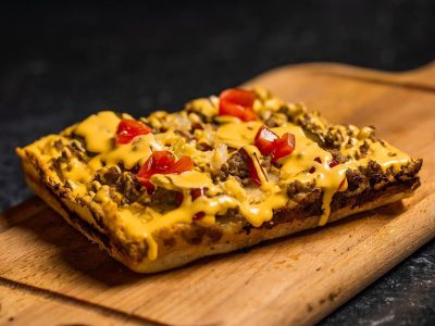 Cheeseburger pizza Detroit Pizza delivery