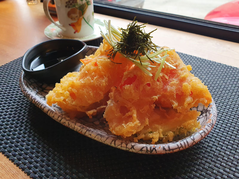 Shrimp tempura delivery