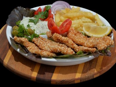 Fried chicken breast in sesame Castello Bianco delivery